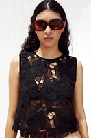 TOP CROCHET FLEUR