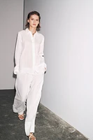 PANTALON LARGE 100 % LIN COLLECTION ZW