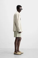 100% LINEN BERMUDA SHORTS