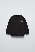 EMBROIDERED TEXT SWEATSHIRT