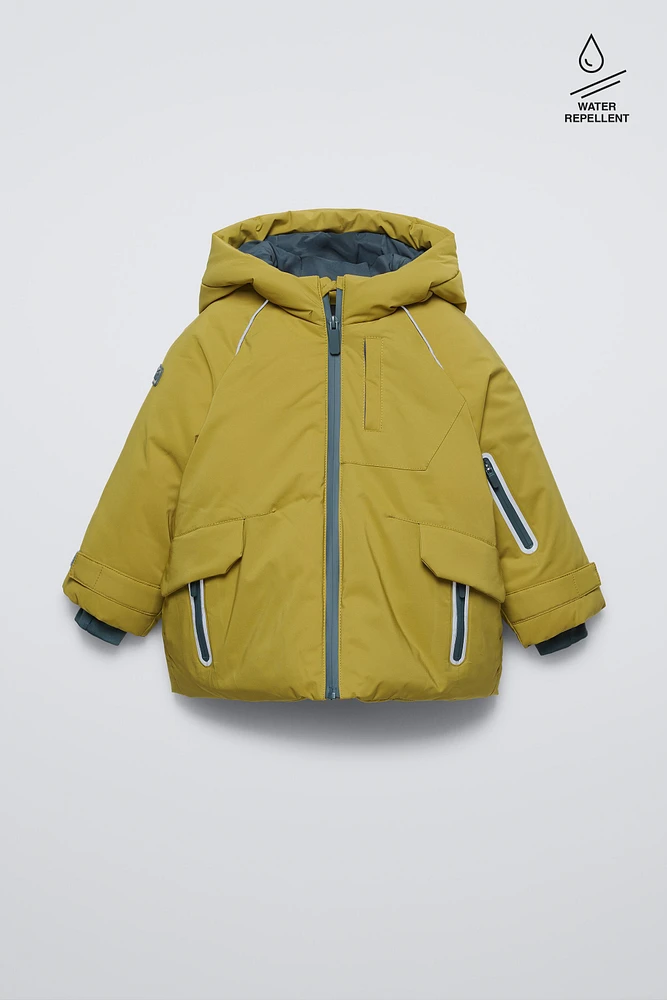 VESTE À CAPUCHE DÉPERLANTE ET COUPE-VENT COLLECTION SKI