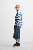 NUMBER STRIPED T-SHIRT