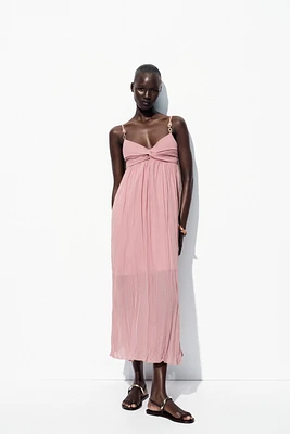 MIDI DRESS WITH APPLIQUÉS