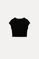 COTTON AND MODAL CROP TOP