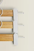 PACK OF CHILDREN’S WOODEN HANGERS WITH CLIPS (PACK OF 3)