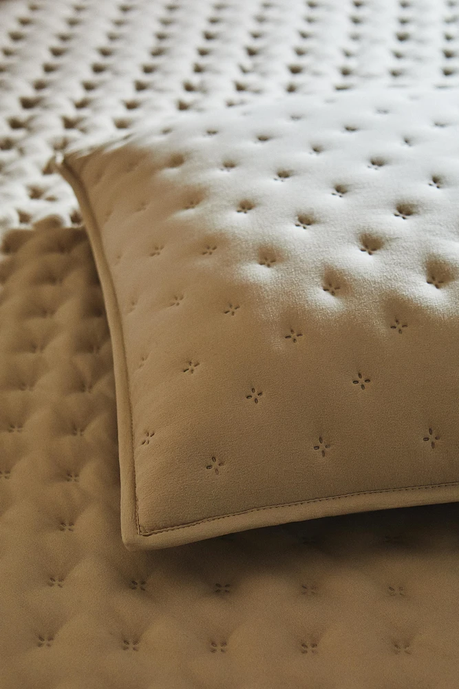 HOUSSE DE COUSSIN ÉDREDON MATELASSÉ POIS