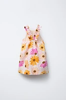 FLORAL LINEN DRESS