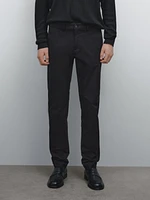 Pantalon slim en coton mélang