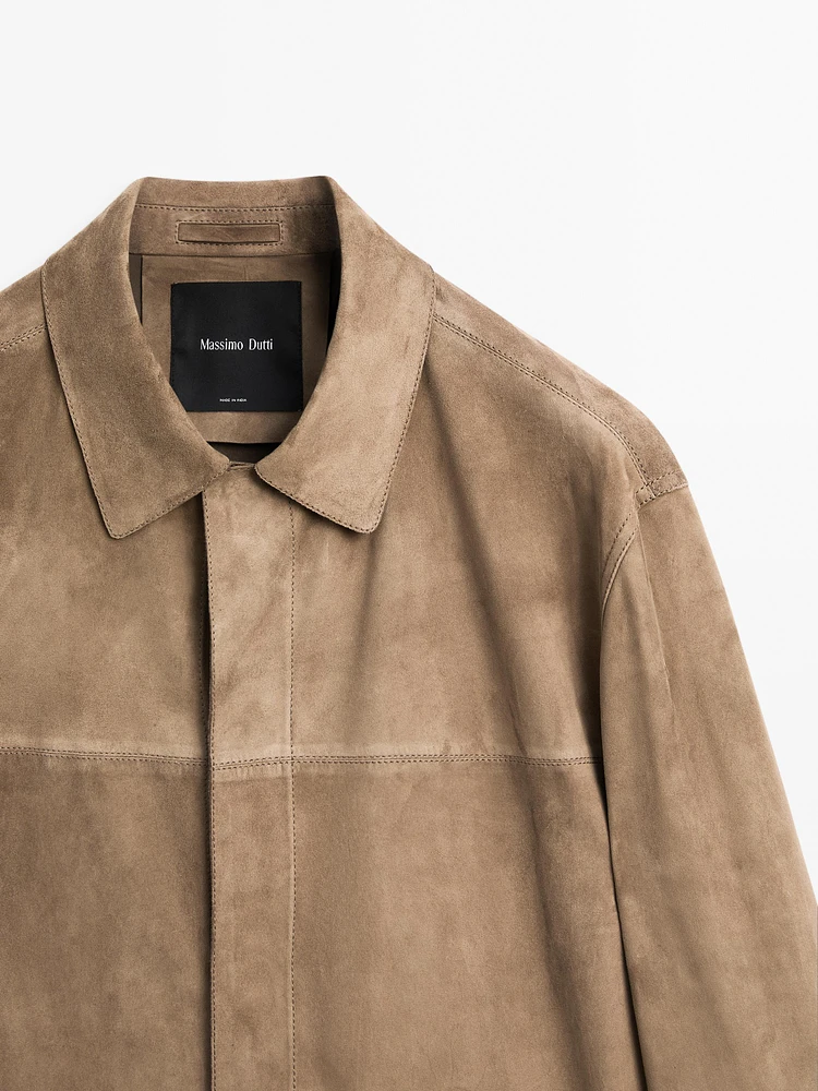 Surchemise en cuir finition daim