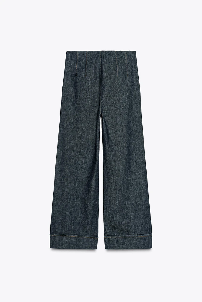 PANTALON JUPE-CULOTTE BOUTONS