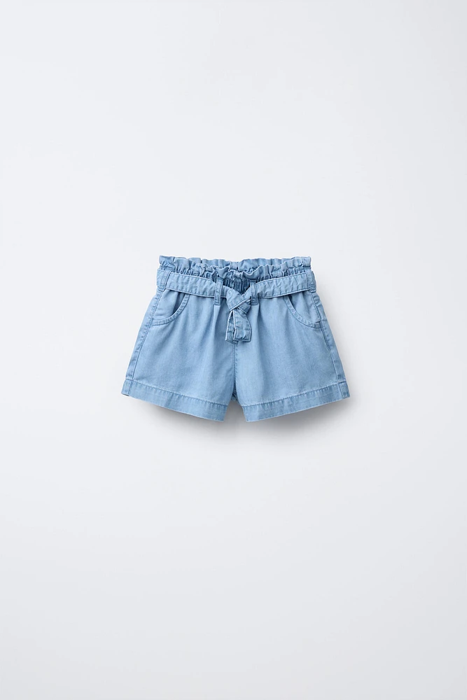 BERMUDA EN DENIM FLUIDE