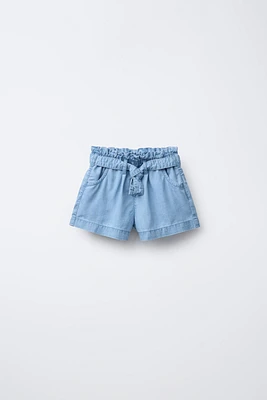 BERMUDA EN DENIM FLUIDE