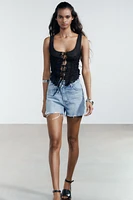 TIED RUCHED TOP