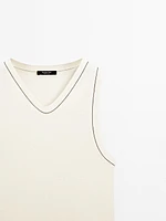 T-shirt 100 % coton détail contrastant