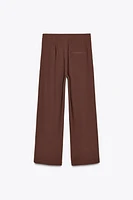 WIDE LEG CREPE PANTS