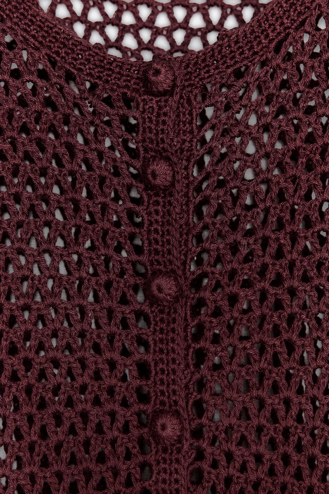 CROCHET KNIT MINI DRESS