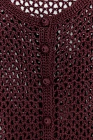 CROCHET KNIT MINI DRESS