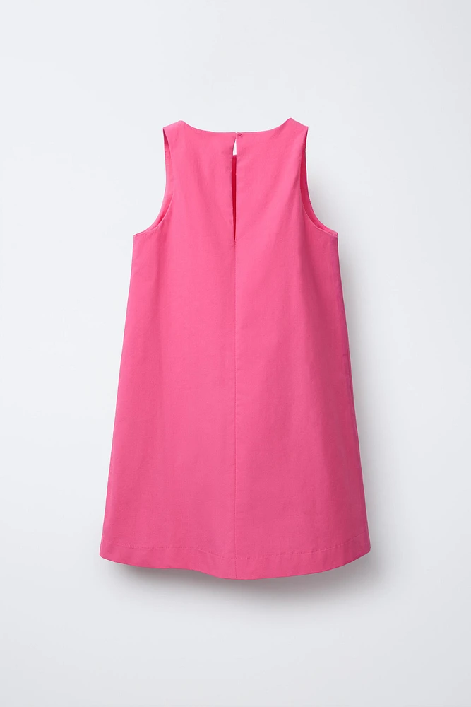 ROBE EN POPELINE AVEC LACETS