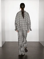 100% linen check shirt