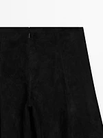 Pantalon large en cuir et daim - Limited Edition