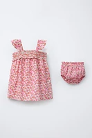 FLORAL DRESS AND BLOOMERS