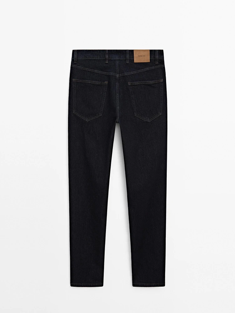 Faux jean tapered