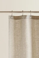 TRANSLUCENT LINEN SHOWER CURTAIN
