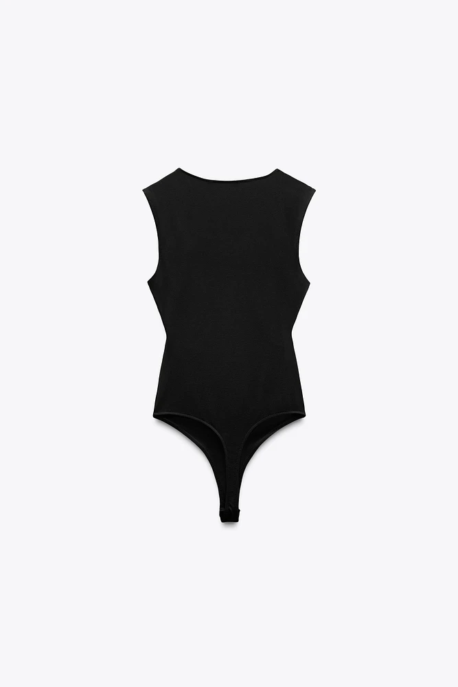 RUCHED POLYAMIDE BODYSUIT