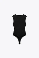 RUCHED POLYAMIDE BODYSUIT