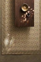 FLORAL PRINT COTTON AREA RUG