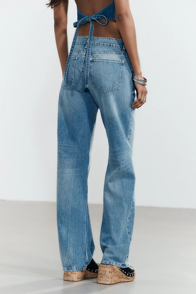 JEAN TRF WIDE LEG TAILLE BASSE