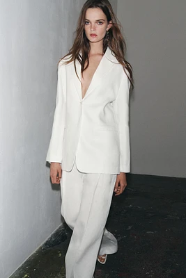ZW COLLECTION LINEN BLEND PANTS