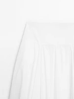 Jupe midi empiècement 100 % coton