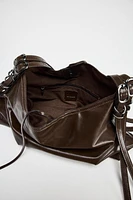 BUCKET BAG WITH BUCKLES