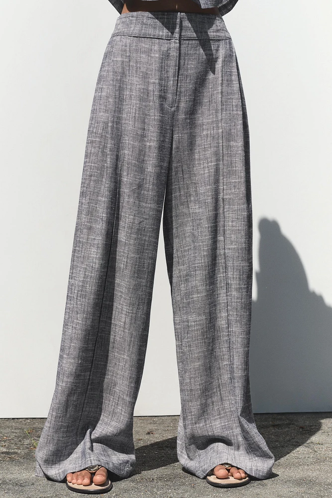 WIDE LEG LINEN PANTS