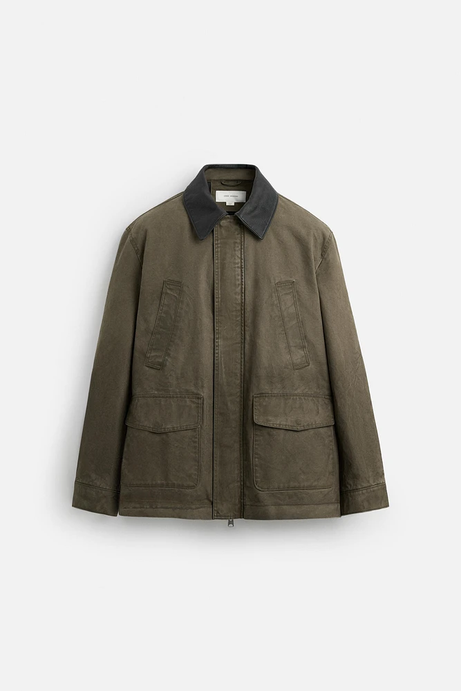 WASHED CONTRAST JACKET