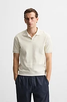 RIB STRUCTURED POLO SHIRT