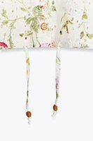 PRINTED SHIRT WITH EYELET EMBROIDERY