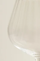 WAVY-EFFECT BOHEMIA CRYSTAL WINE GLASS