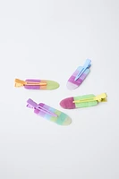 LOT DE QUATRE CLIPS COULEURS