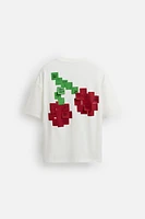 MUSICAL NOTE EMBROIDERED T-SHIRT