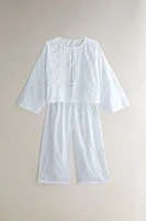 CHEMISE COTON FLEUR BRODÉES