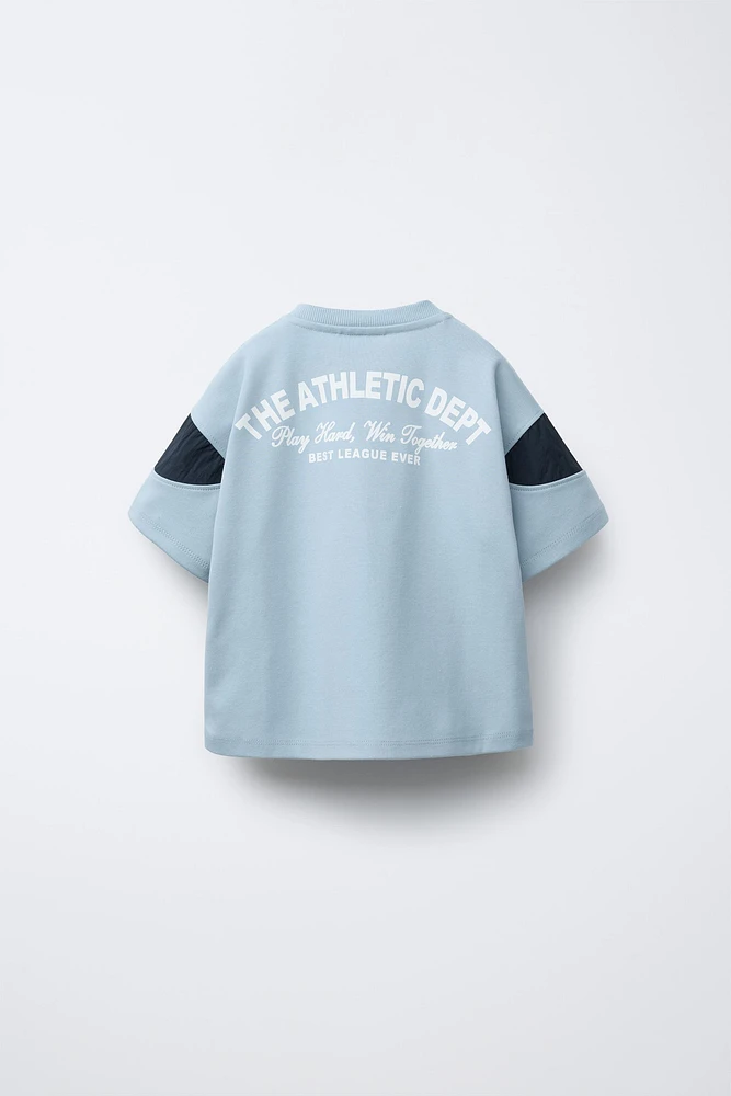 NYLON TEXT T-SHIRT