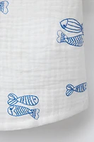 CHEMISE STRUCTURE POISSONS BRODÉS