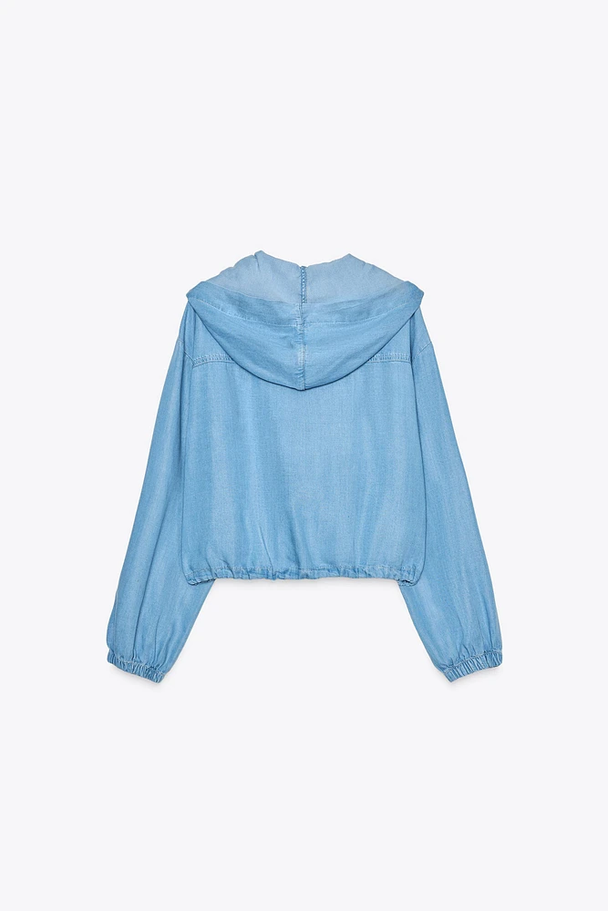 ADJUSTABLE HEM HOODED JACKET