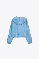 ADJUSTABLE HEM HOODED JACKET