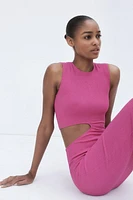 LONG TEXTURED CUT OUT DRESS