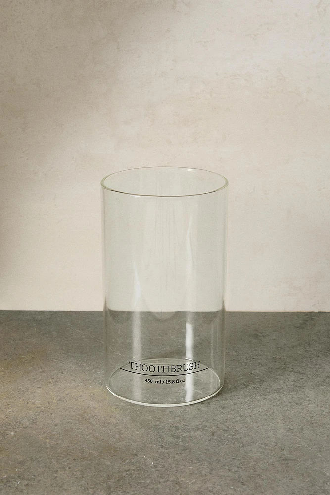 PORTE-BROSSES À DENTS BOROSILICATE INSCRIPTION