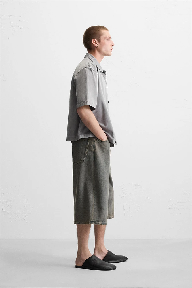 WASHED POCKETED OVERSHIRT