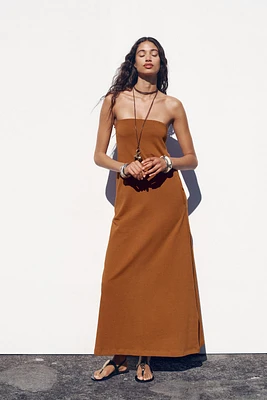 HEAVY COTTON STRAPLESS DRESS